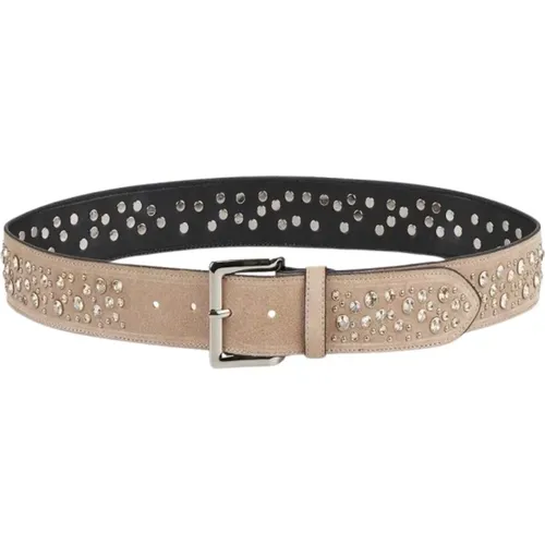 Beaded leather belt , female, Sizes: L - Alma en Pena - Modalova