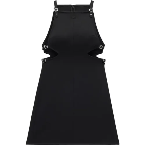 Slash Buckle Twill Dress , female, Sizes: S, M - Courrèges - Modalova
