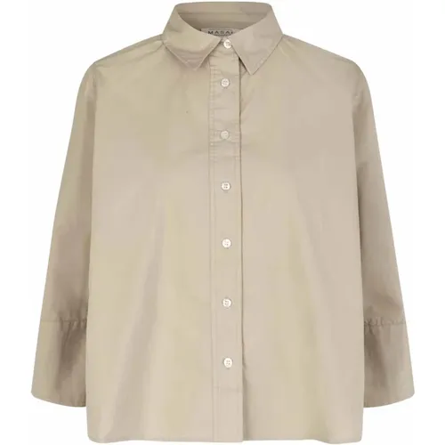 Smart Shirt with ¾ Sleeves and Button Closure , female, Sizes: 2XL, M, S, L, XL - Masai - Modalova