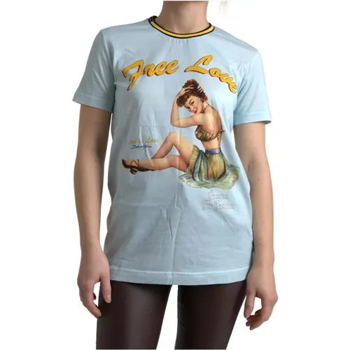 T-Shirts , Damen, Größe: 2XS - Dolce & Gabbana - Modalova