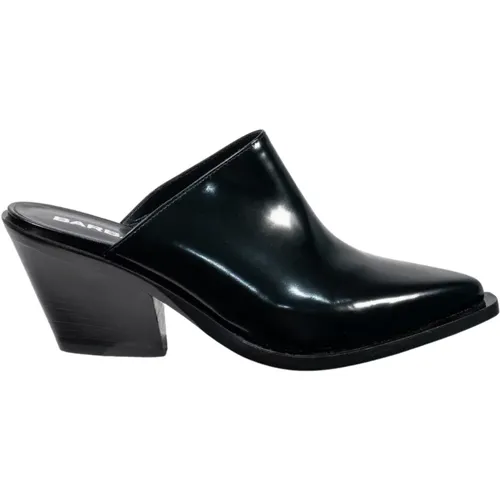 Women pointed toe mules shoes with heel in brushed leather , female, Sizes: 2 UK, 4 1/2 UK, 2 1/2 UK - Barbara Bui - Modalova