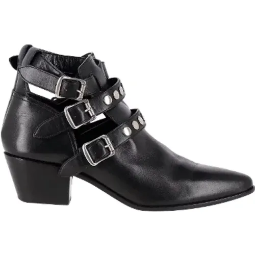 Pre-owned Leather boots , female, Sizes: 3 UK - Yves Saint Laurent Vintage - Modalova