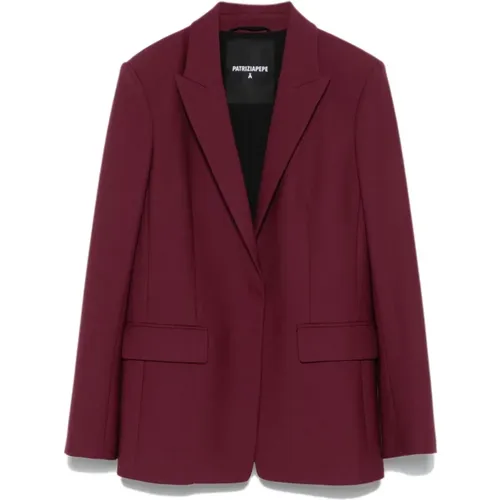 Plum Purple Tailored Jacket , female, Sizes: S, XS - PATRIZIA PEPE - Modalova