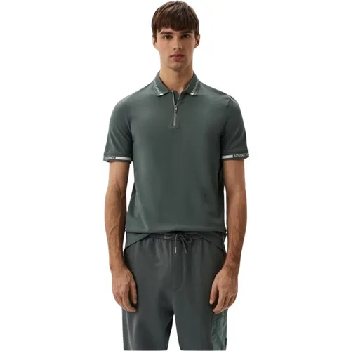 Grünes Zip-Polo-Shirt - Armani Exchange - Modalova