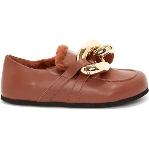 Braune Lässige Loafers mit Gummisohle - JW Anderson - Modalova