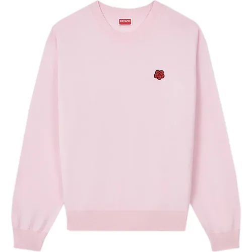 Rosa Pullover mit Boke Flower Emblem , Damen, Größe: XS - Kenzo - Modalova