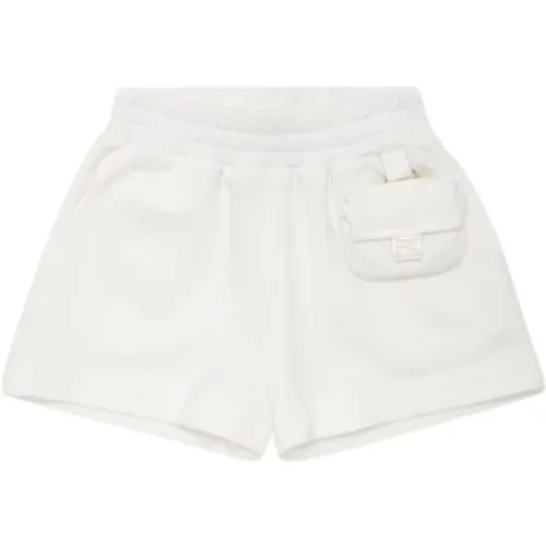 Weiße Kinder-Shorts mit abnehmbarer Tasche - Fendi - Modalova