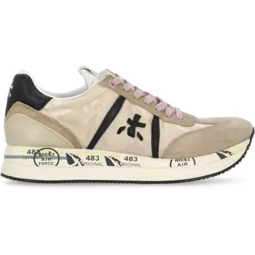 White Leather Tech Sneakers Woman , female, Sizes: 3 UK, 4 UK, 7 UK - Premiata - Modalova