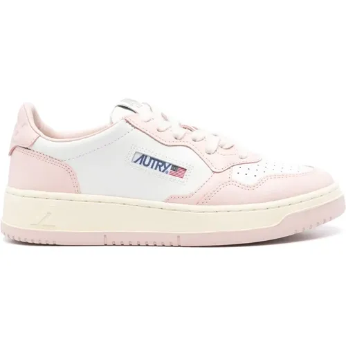 Rosa Medalist Low Sneakers , Damen, Größe: 39 EU - Autry - Modalova