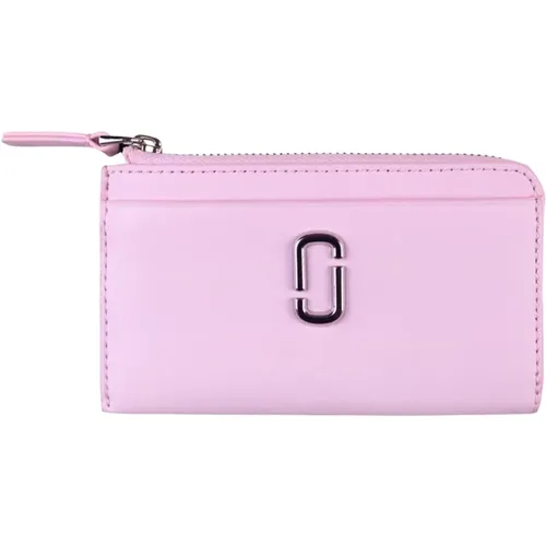 Leather Zip Wallet with Card Slots , female, Sizes: ONE SIZE - Marc Jacobs - Modalova