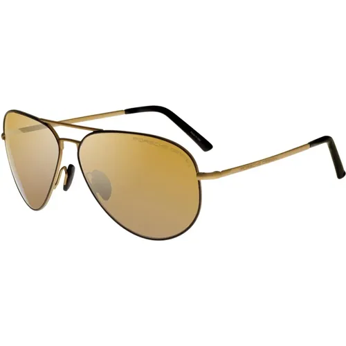 Bronze/Brown Gold Sonnenbrille , Herren, Größe: 60 MM - Porsche Design - Modalova