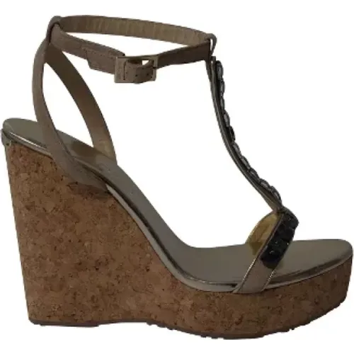 Pre-owned Suede sandals , female, Sizes: 7 UK - Jimmy Choo Pre-owned - Modalova