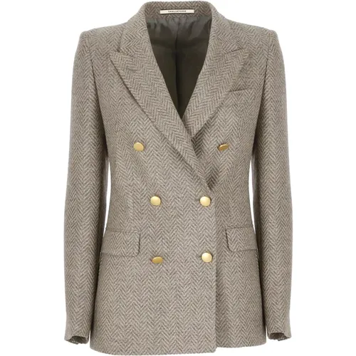 Wool Blazer Peak Lapel , female, Sizes: XS - Tagliatore - Modalova