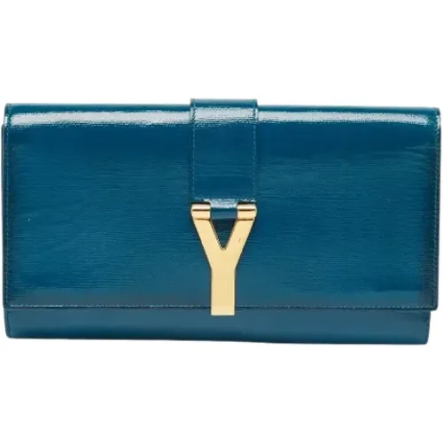 Pre-owned Leather clutches , female, Sizes: ONE SIZE - Yves Saint Laurent Vintage - Modalova