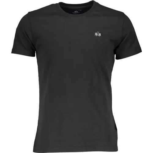 Herren T-Shirt Kurzarm Schwarz , Herren, Größe: M - LA MARTINA - Modalova