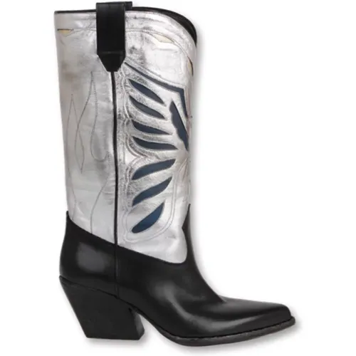 Stylish Leather Boots , female, Sizes: 4 UK, 3 UK - Elena Iachi - Modalova