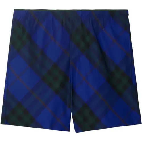 Swim Shorts with Check Design , male, Sizes: XL, M, L - Burberry - Modalova