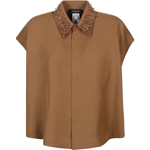 Deserto Sleeveless Shirt , female, Sizes: M, S - Fabiana Filippi - Modalova