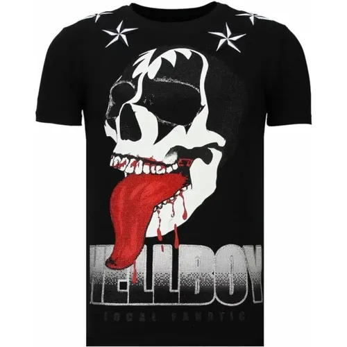 Hellboy Rhinestone - Herren T-Shirt - 13-6226Z , Herren, Größe: S - Local Fanatic - Modalova