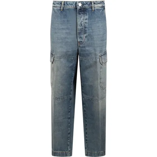 Cargo Jeans Regular Fit Cotton Denim , male, Sizes: W33 - Nine In The Morning - Modalova