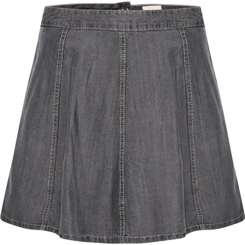 Classic A-line Skirt Medium Grey Wash , female, Sizes: 2XL, M, L, S, XL, XS - My Essential Wardrobe - Modalova