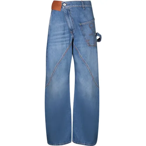 Asymmetrische Weite Baumwolljeans - JW Anderson - Modalova