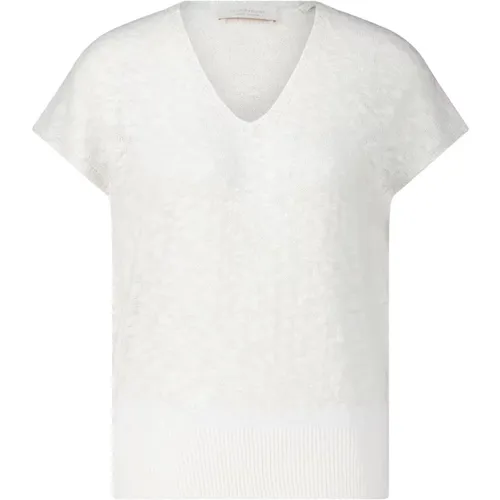 Short-sleeve Linen Knit Sweater , female, Sizes: L, XL - Rich & Royal - Modalova