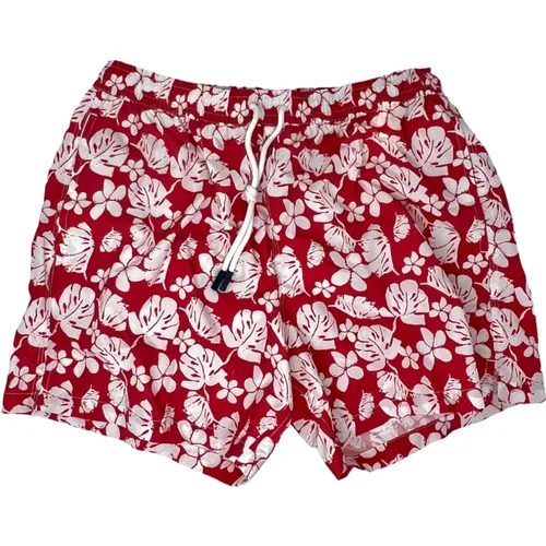 Red Flower Beach Shorts , male, Sizes: L - Gran Sasso - Modalova