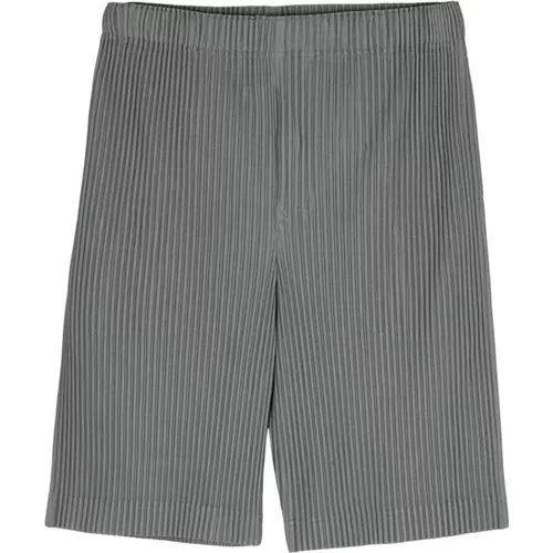 Warm MC May Shorts,Schwarze Plissierte Bermuda Shorts - Issey Miyake - Modalova