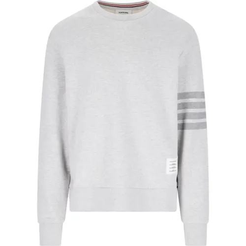 Grey Sweaters - Felpa Girocollo , male, Sizes: L, M, 2XL, XL - Thom Browne - Modalova