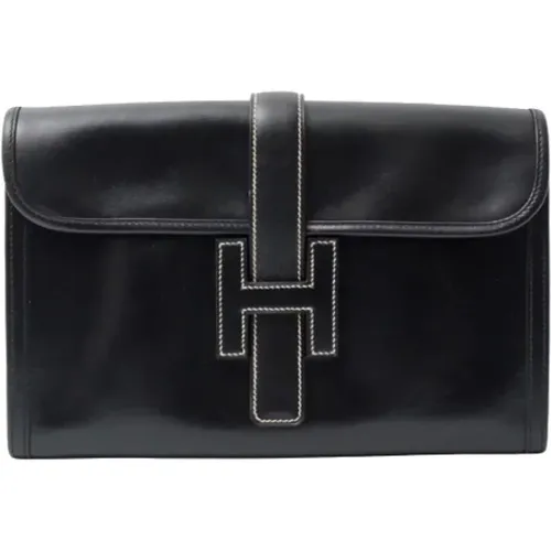 Pre-owned Leather clutches , male, Sizes: ONE SIZE - Hermès Vintage - Modalova