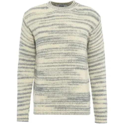 Gestreifter Grobstrickpullover , Herren, Größe: M - Mauro Grifoni - Modalova