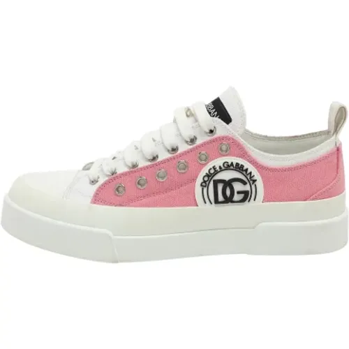 Pre-owned Canvas sneakers , female, Sizes: 7 1/2 UK - Dolce & Gabbana Pre-owned - Modalova