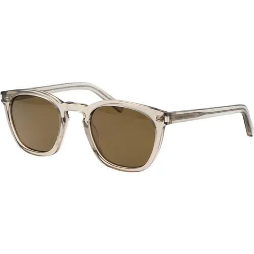Retro-Stil Sonnenbrille SL 28 , unisex, Größe: 49 MM - Saint Laurent - Modalova