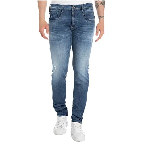 Texa Jeanshose Medium Blau , Herren, Größe: W30 L32 - Replay - Modalova