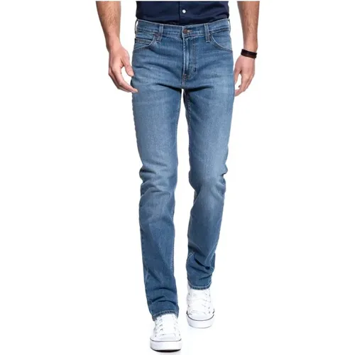 Blaue Slim Fit Jeans , Herren, Größe: W36 L32 - Lee - Modalova