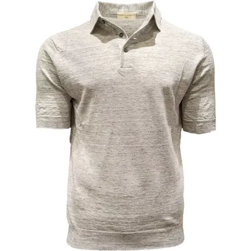 Ecru Linen Polo Shirt , male, Sizes: 2XL - Filippo De Laurentiis - Modalova