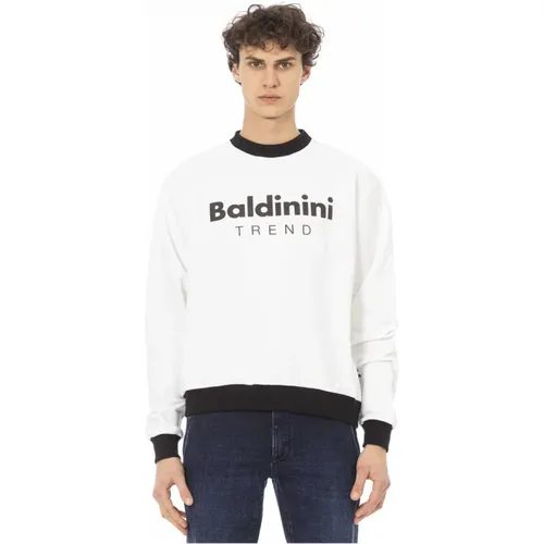 Langarm-Sweatshirt mit Frontlogo , Herren, Größe: 4XL - Baldinini - Modalova