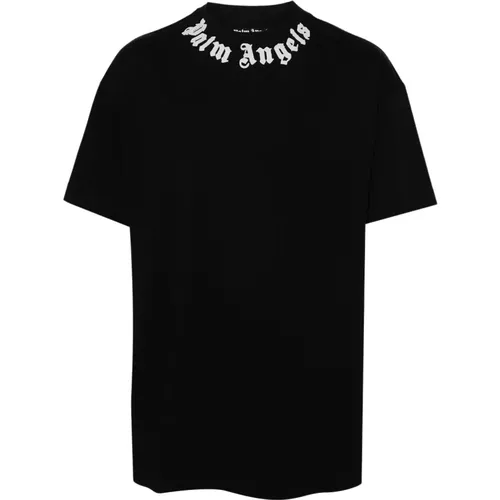 Neck Logo Tee , male, Sizes: M - Palm Angels - Modalova