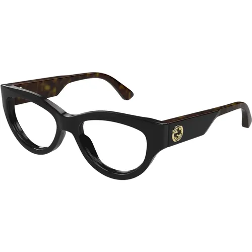 Modische Brille in Schwarz , Damen, Größe: 53 MM - Gucci - Modalova