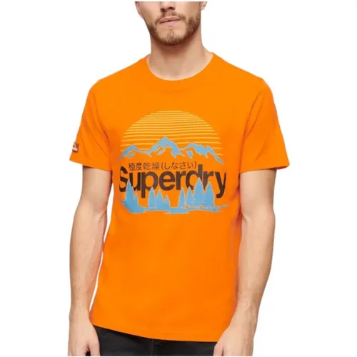 Outdoor Landschaft T-Shirt , Herren, Größe: L - Superdry - Modalova