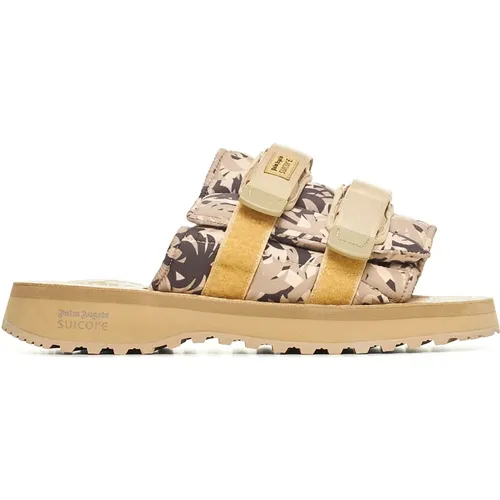 Camouflage Print Sandalen , Herren, Größe: 43 EU - Palm Angels - Modalova