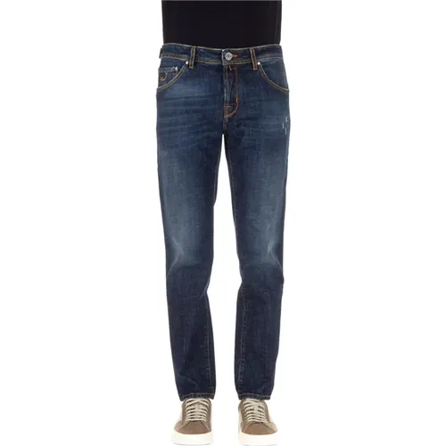Luxus Denim Jeans mit Sartorialen Details , Herren, Größe: W35 - Jacob Cohën - Modalova