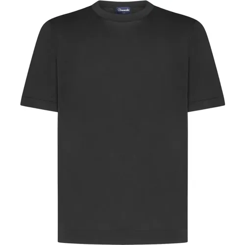 Rundhals T-Shirt , Herren, Größe: 2XL - Drumohr - Modalova