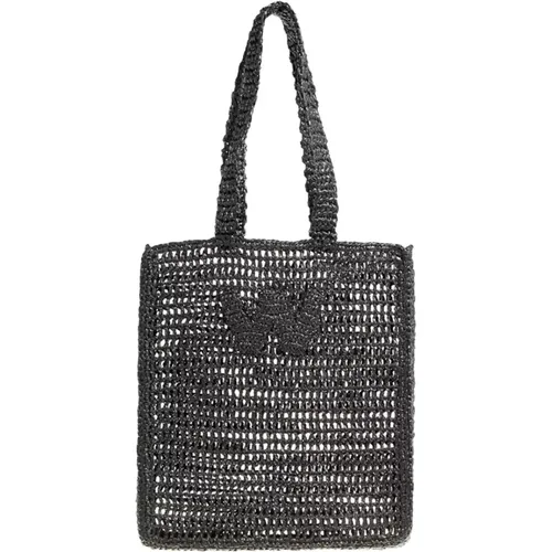 Crochet Shopper Bag with W Logo , female, Sizes: ONE SIZE - Max Mara Weekend - Modalova