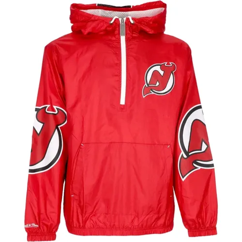 New Jersey Devils Windbreaker Anorak , Herren, Größe: L - Mitchell & Ness - Modalova