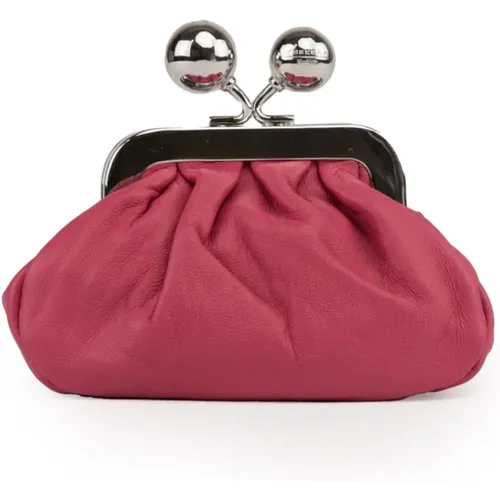 Rosa Leder Nano Clutch Tasche - Max Mara Weekend - Modalova