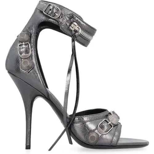 Leather Sandals with Studs , female, Sizes: 5 UK, 7 UK, 3 UK, 4 UK - Balenciaga - Modalova