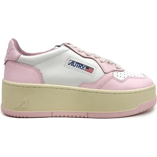 Two-tone Leather Sneakers , female, Sizes: 7 UK - Autry - Modalova