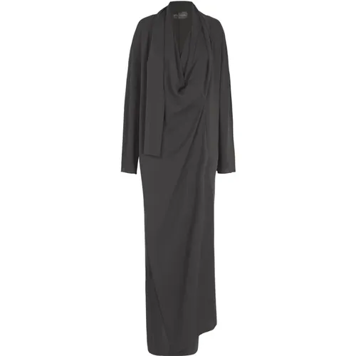 Kimono Style Long Silk Dress , female, Sizes: 2XL, L, S, XL, M - Cortana - Modalova